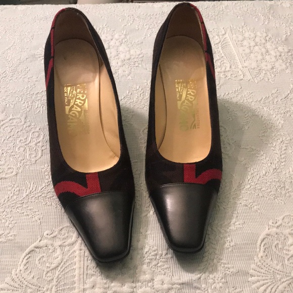 Salvatore Ferragamo Shoes - Salvador Ferragamo suede leather square heels